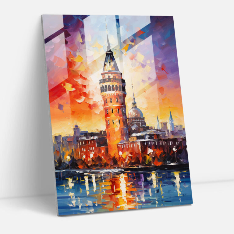 Galata Tower Glass Art - Galata Tower, Glass Wall Art, Glass Art, Wall Decoration