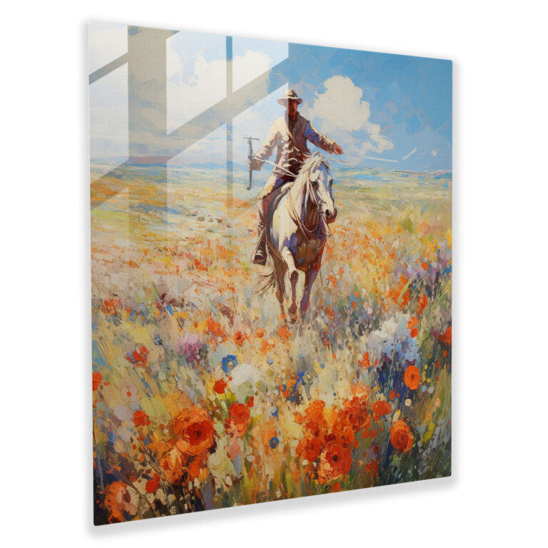Hermes Glass Print - Impressionist Landscape Painting - Hermes, Glass Art, Tranquility, Serene Oasis