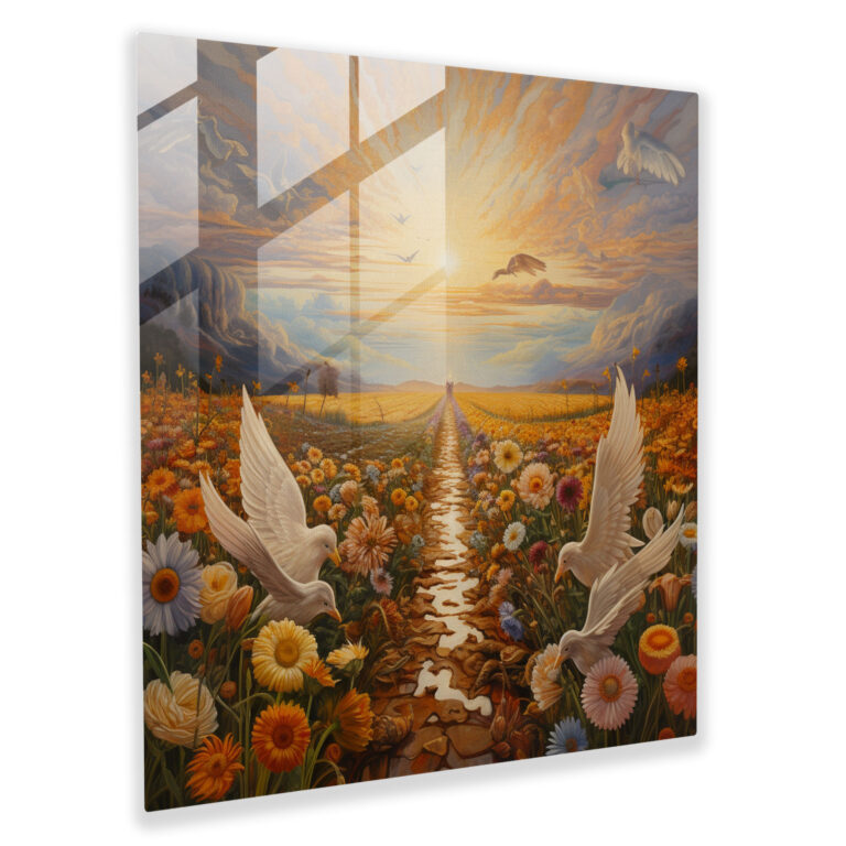 Hermes Glass Print - Impressionistic Landscape Glass Wall Art - Hermes, Relaxation, Home Decoration, Impressionistic Painting