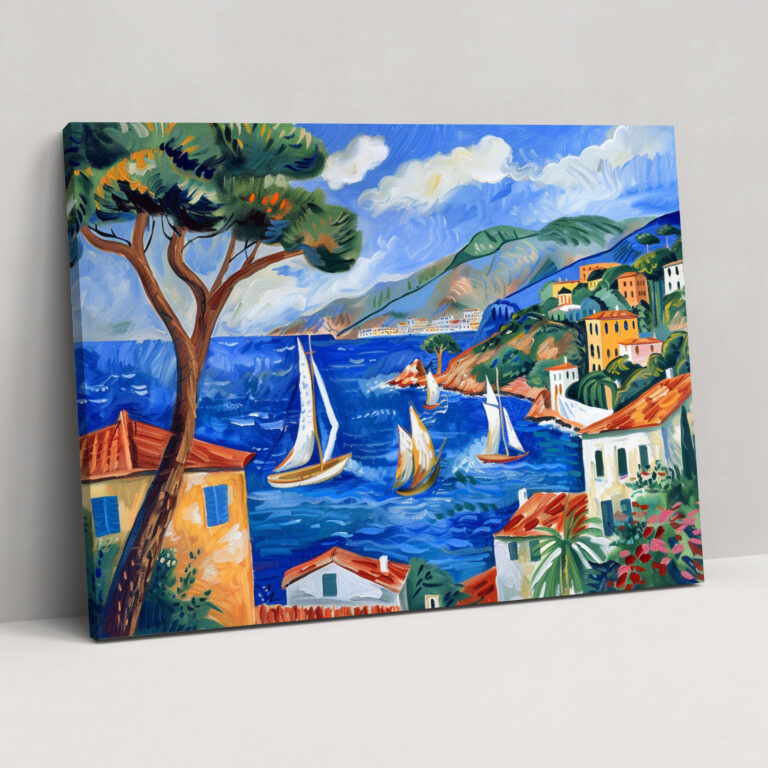 Henri Matisse Seaside Sailboats Wall Decoration - Henri Matisse, Henri Matisse, Wall Art, Canvas