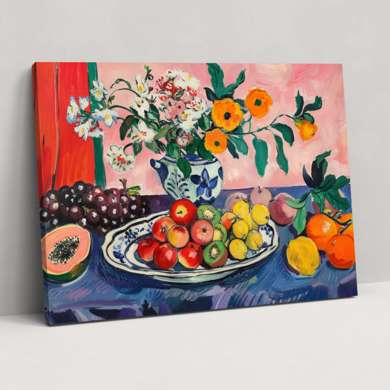 Henri Matisse Still Life Canvas Print - Henri Matisse, Henri Matisse, Wall Art, Fruit And Flowers