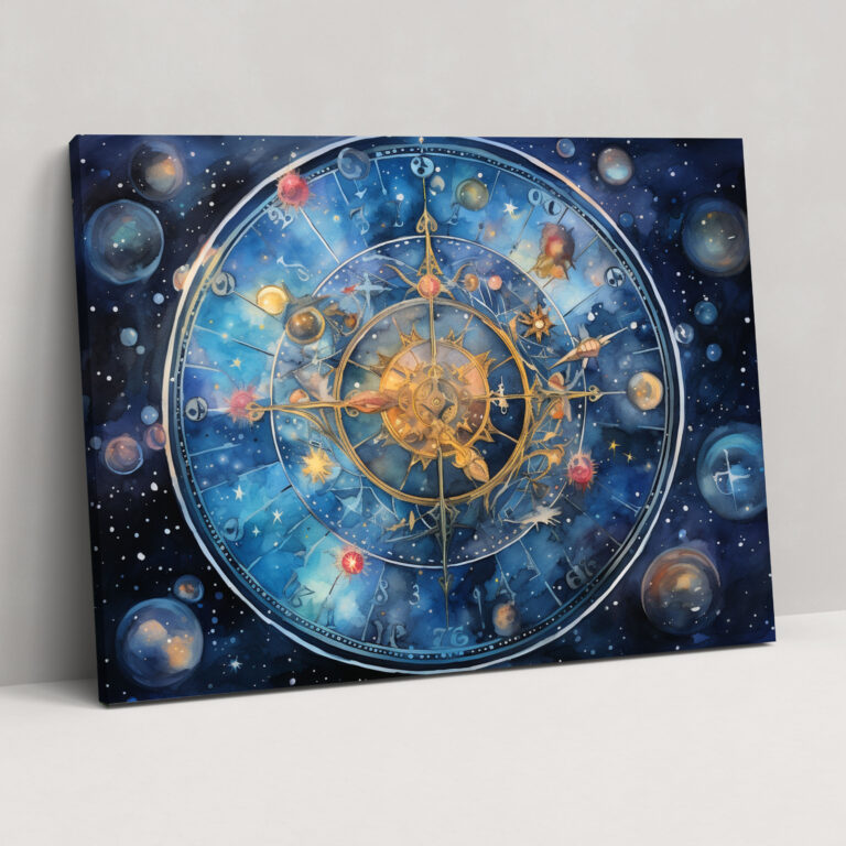 Horoscope Wall Art - Horoscope, Canvas Wall Art, Planets, Wall Decoration