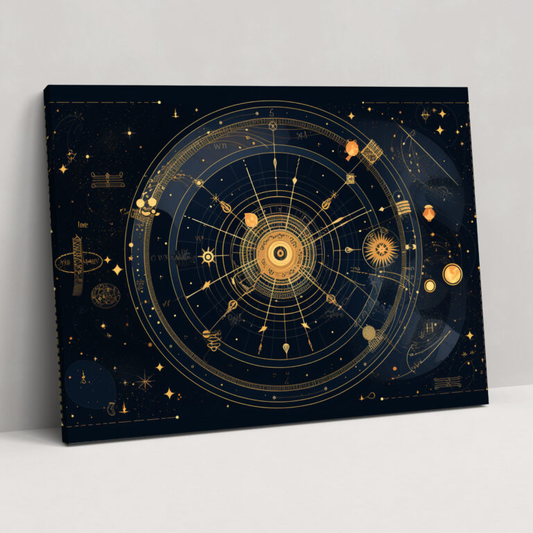 Horoscope Geometric Constellations Wall Art - Horoscope, Geometric Illustration, Wall Art, Home Decoration