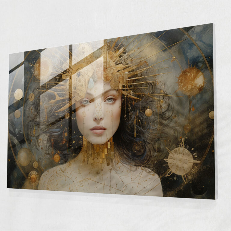 Mixed Media Zodiac Glass Art - Horoscope, Artistic Expression, Glass Wall Art, Intrigue