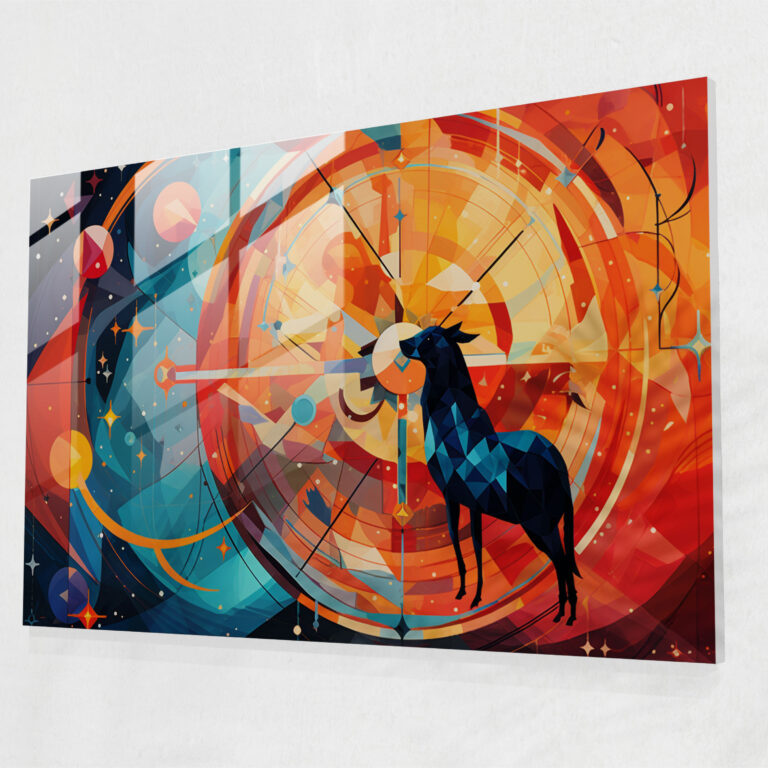 Horoscope Glass Print - Horoscope, Geometric Shapes, Horoscope, Glass Print