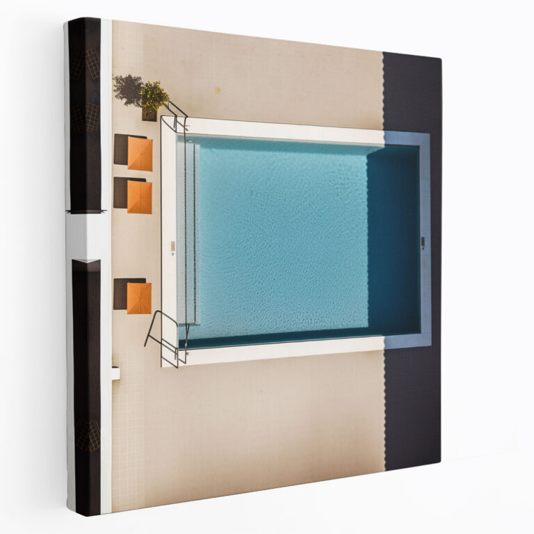 Minimalist Hotel Pool Canvas Print - Hotel, Canvas Print, Canvas, Canvas Wall Art