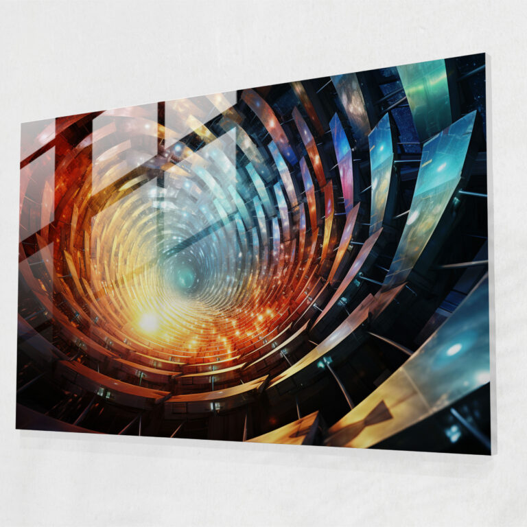 Infinity Hypnosis Glass Print - Hypnosis, Home Decoration, Digital Artwork, Glass Wall Art