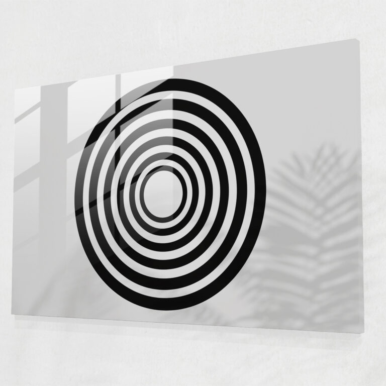 Hypnosis Glass Print - Hypnosis, Concentric Circles, Glass Art, Wall Decoration
