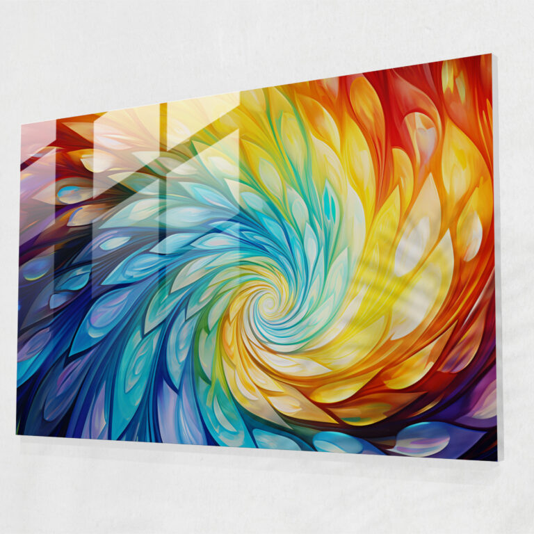 Hypnosis Glass Print - Hypnosis, Wall Decoration, Enchantment, Swirls Of Energy
