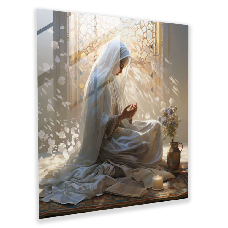 Holy Quran Glass Print - Ethereal Spiritual Ambiance - Holy Quran, Home Decoration, Glass Art, Spiritual Ambiance