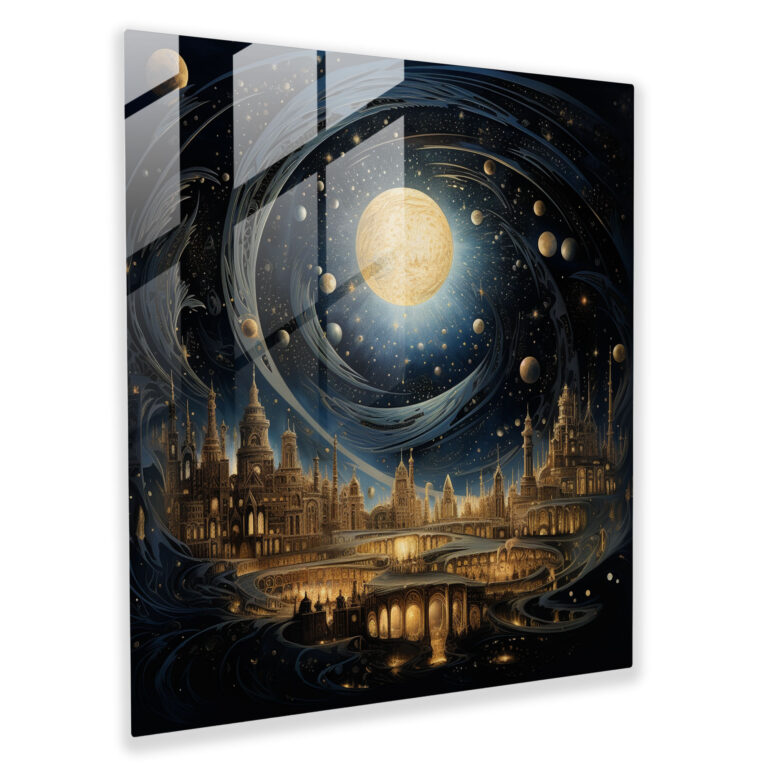 Holy Quran Glass Print - Celestial Realms - Holy Quran, Modern Art, Glass Print, Glass Art