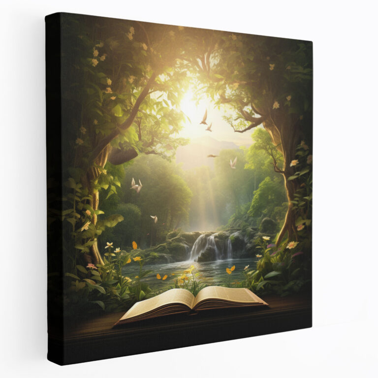 Holy Quran Canvas Print - Serene Nature Scene - Holy Quran, Canvas Print, Holy Quran, Home Decoration