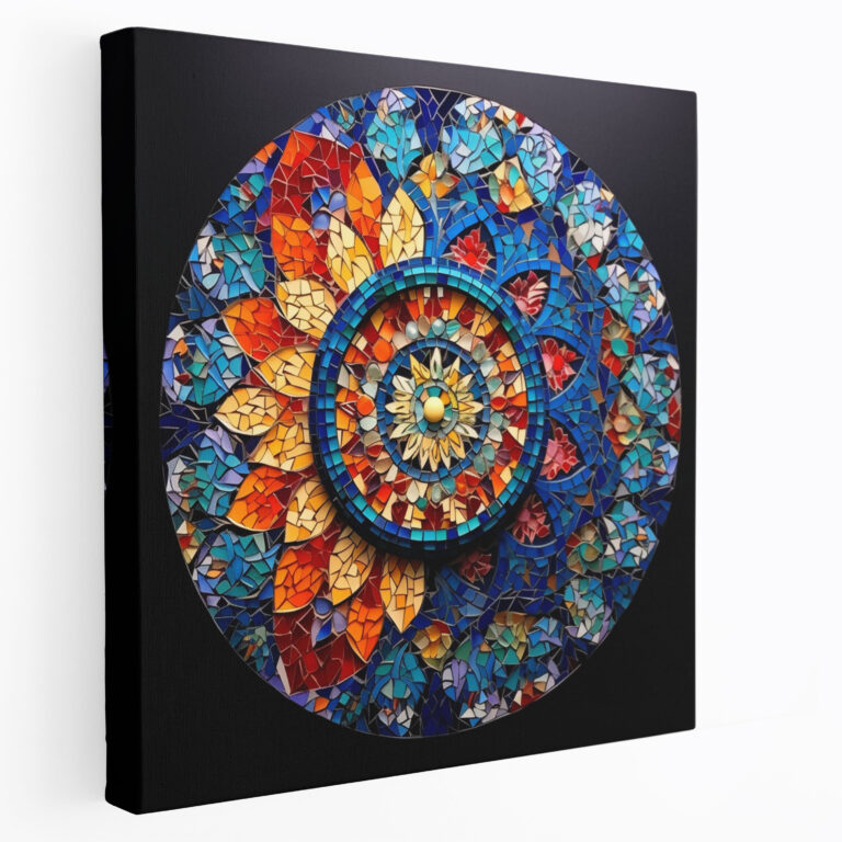Holy Quran Wall Decoration - Islamic Mosaic Art - Holy Quran, Wall Decoration, Colorful Tiles, Canvas Wall Art