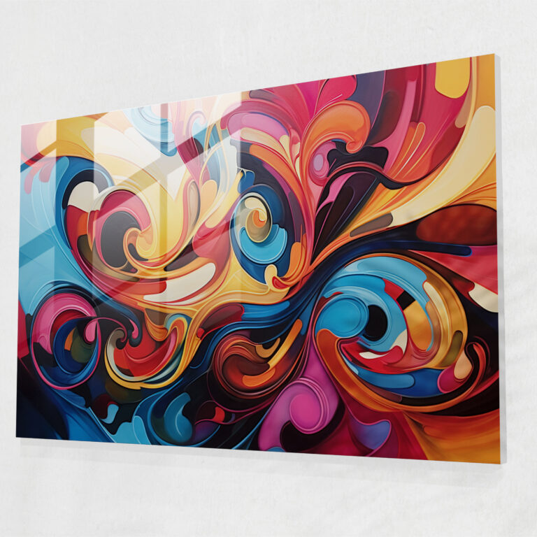 Harlem Glass Print - Abstract Modern Art - Harlem, Wall Decoration, Glass Print, Hand-Painted