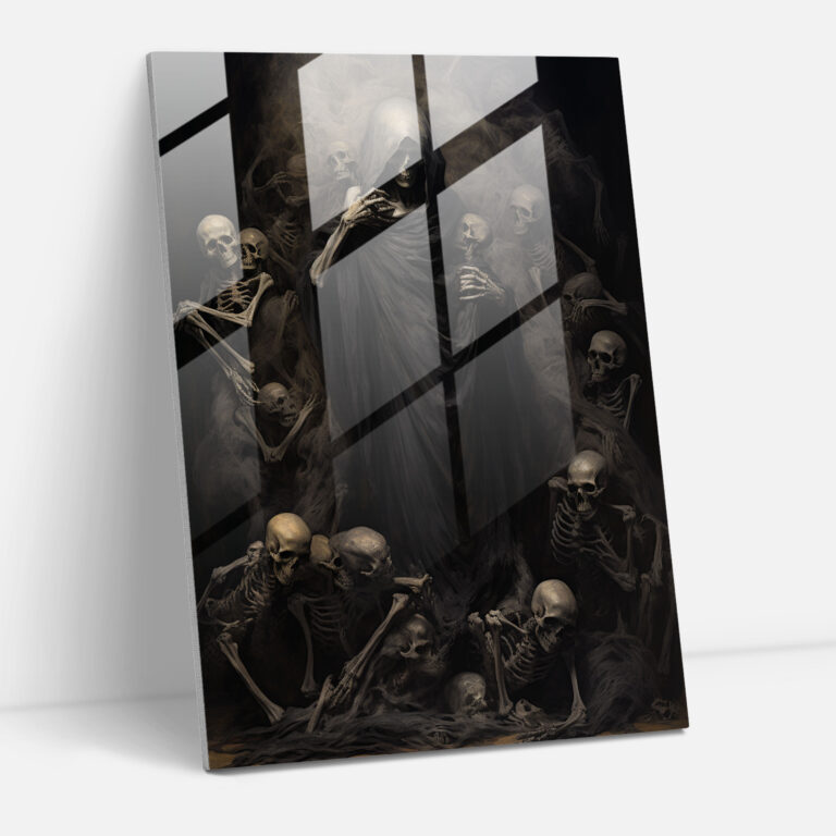 Macabre Glass Print - Horror, Glass Art, Home Decoration, Realm Of Death
