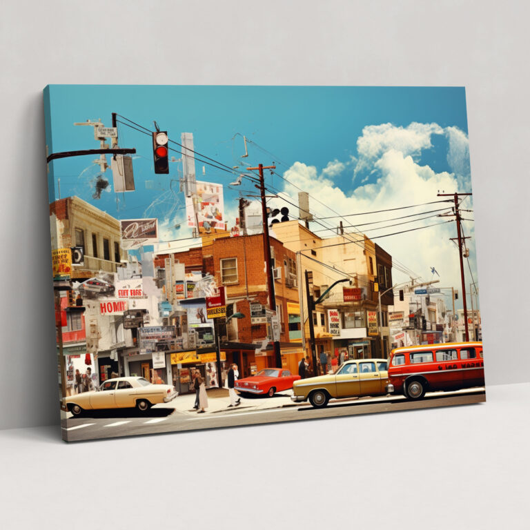 Suburban Cityscape Wall Decoration - Harlem, Wall Art, Wall Decoration, Contemporary