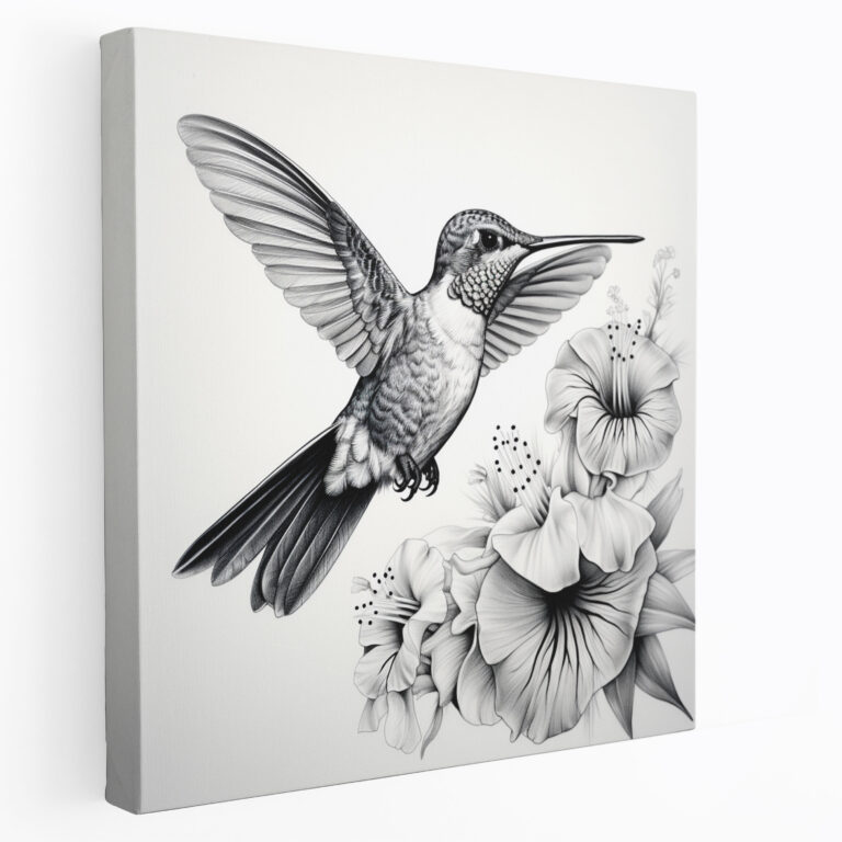 Intricate Hummingbird Wall Art - Hummingbird, Canvas, Canvas Wall Art, Wall Art