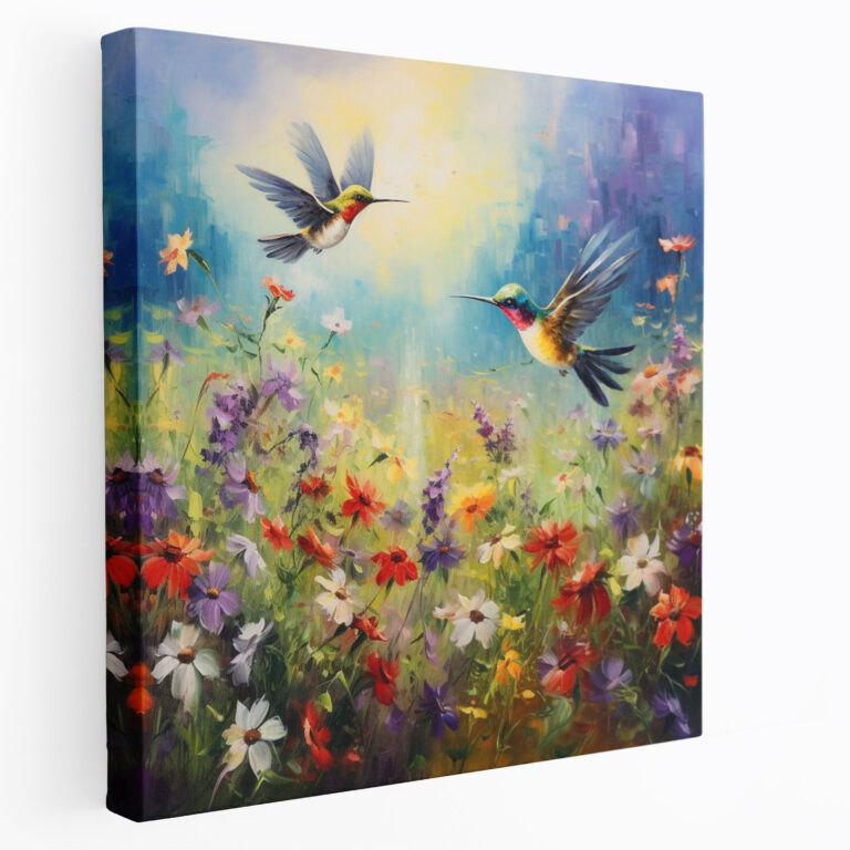 Impressionist Hummingbird Canvas Print - Hummingbird, Hummingbird, Canvas Print, Canvas