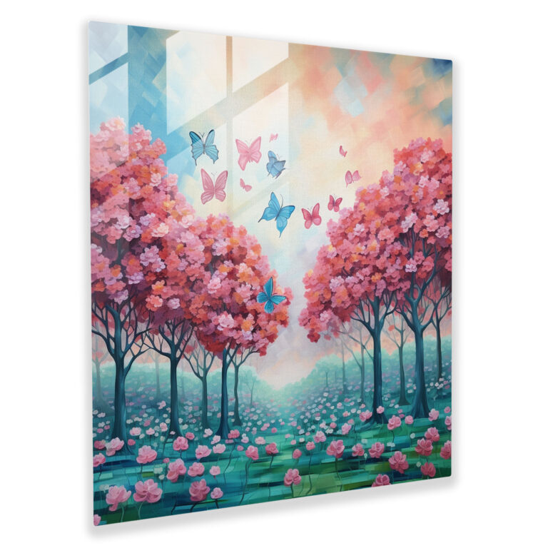 Whimsical Hydrangea Glass Print - Hydrangea, Dreamlike, Color Palette, Whimsical