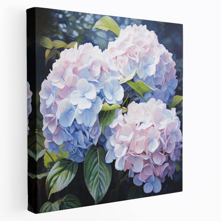 Hydrangea Realistic Oil Painting Wall Art - Hydrangea, Wall Art, Wall Decoration, Canvas Wall Art
