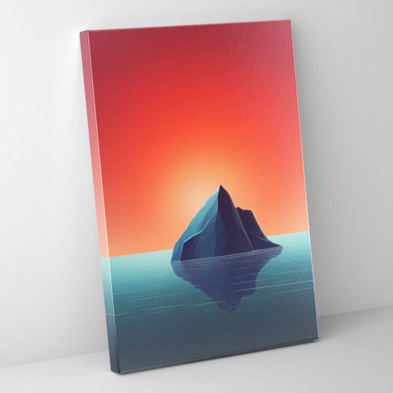 Iceberg Canvas Print - Iceberg, Wall Art, Gradient Sky, Home Decoration