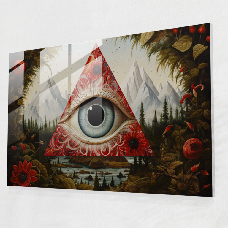 Illuminati Glass Art - Illuminati, Glass Art, Surrealistic Painting, Home Decoration