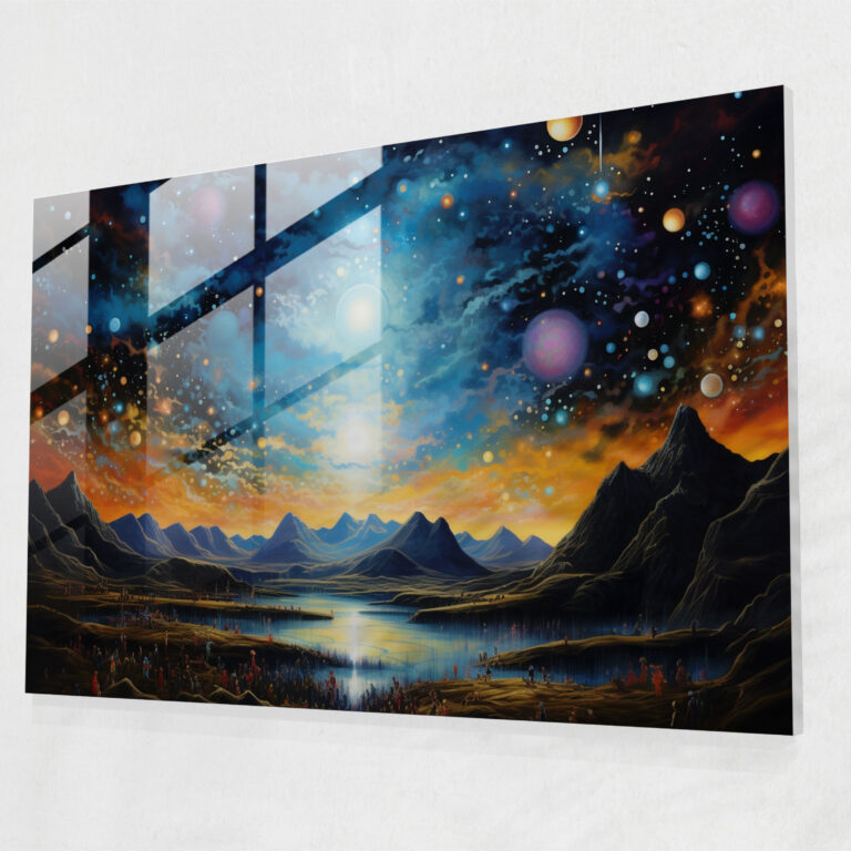 Esotericism Glass Art - Illuminati, Modern Art, Wall Decoration, Glass Art