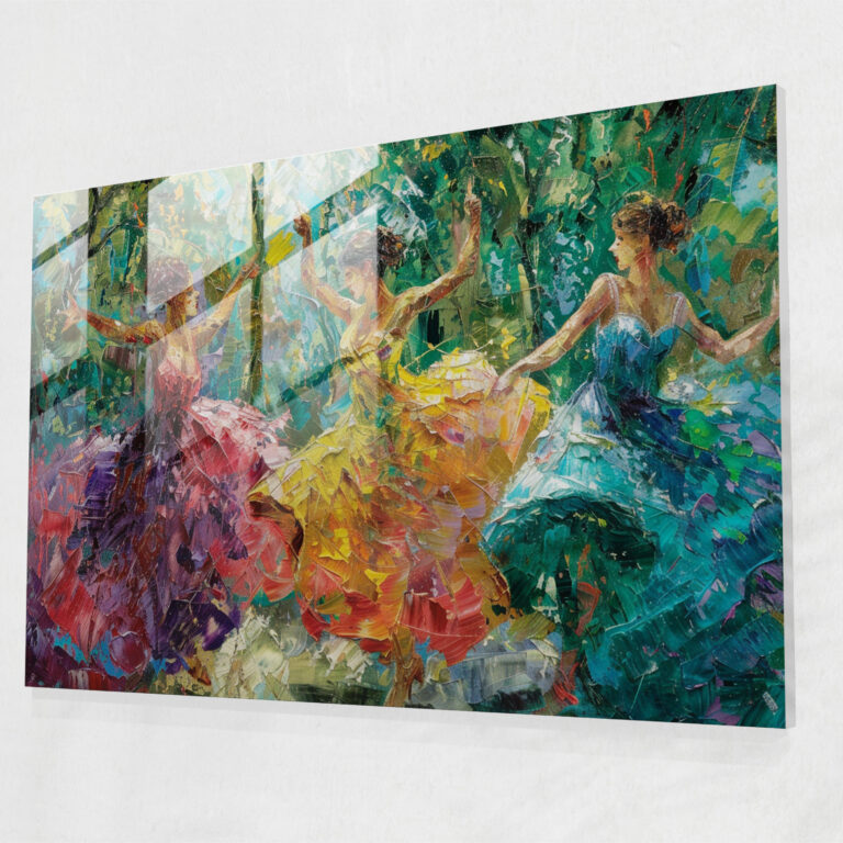 Impressionism Dancers Glass Art - Impressionism, Impressionism, Modern Art, Home Decoration