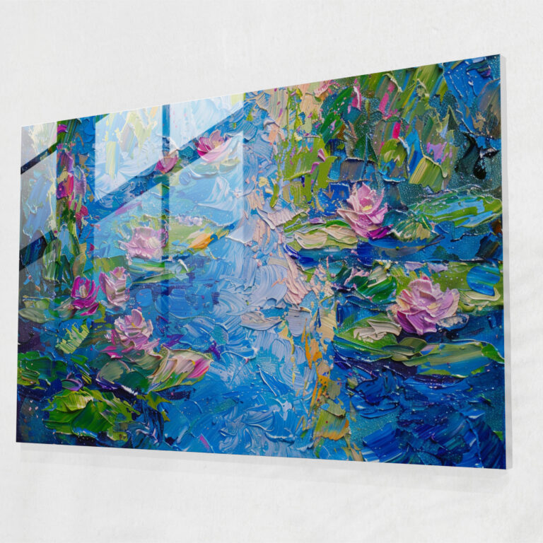 Impressionism Water Lilies Wall Decoration - Impressionism, Impressionism, Glass Print, Pond