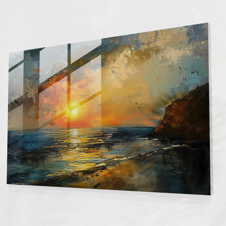 Impressionism Coastal Sunset Modern Art - Impressionism, Scene, Coastal Sunset, Home Decoration
