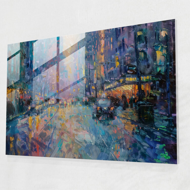 Impressionism Cityscape At Dusk Wall Decoration - Impressionism, Dusk, Home Decoration, Wall Decoration