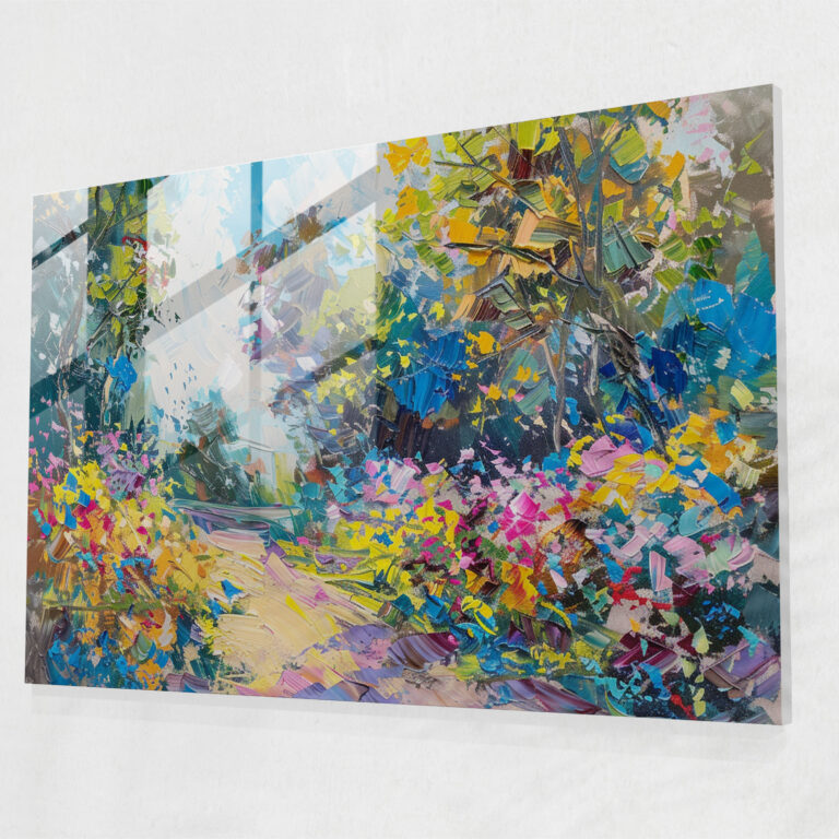 Impressionism Landscape Glass Wall Decoration - Impressionism, Impressionism, Glass Art, Glass Wall Art