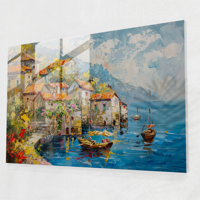 Impressionism Seaside Village Wall Decoration - Impressionism, Modern Art, Impressionism, Wall Decoration
