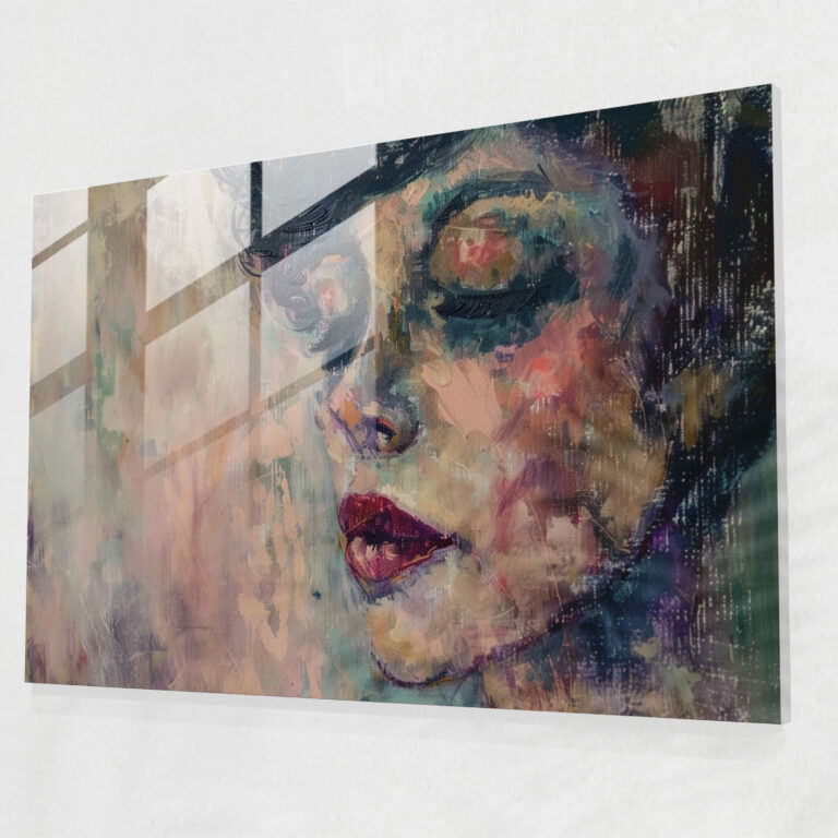 Impressionism Portrait Glass Print - Impressionism, Home Decoration, Glass Print, Wall Decoration