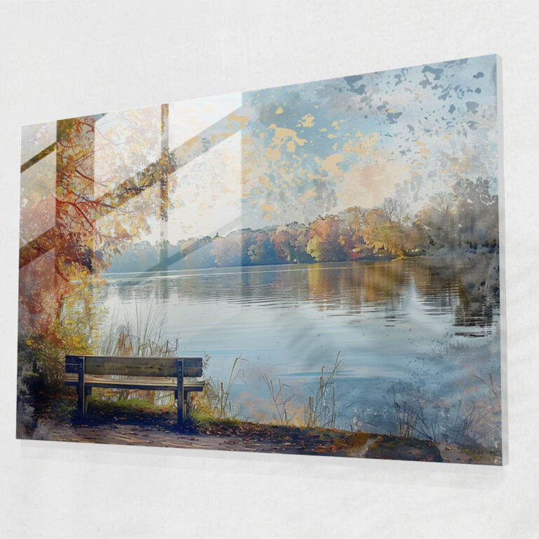 Impressionism Lakeside Glass Wall Art - Impressionism, Impressionism, Wall Decoration, Glass Wall Art