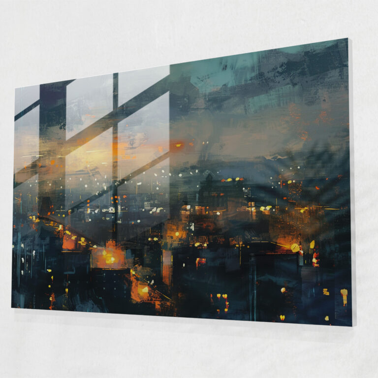 Impressionism Cityscape Home Decoration - Impressionism, Glass Print, Home Decoration, Impressionism