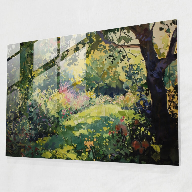 Impressionism Garden Glass Wall Decoration - Impressionism, Impressionism, Wall Decoration, Glass Art
