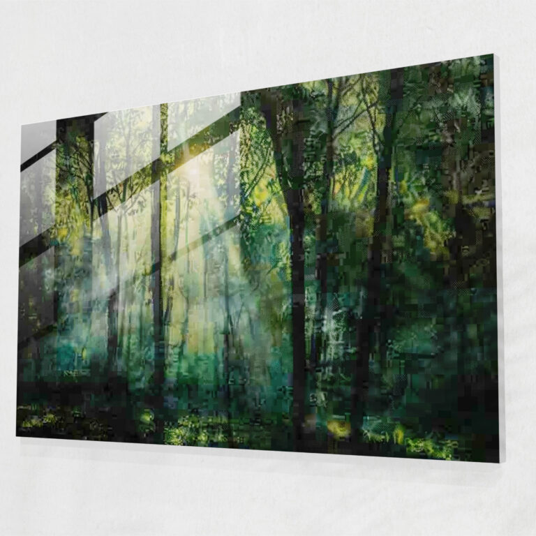 Impressionism Sunlight Forest Glass Print - Impressionism, Forest, Impressionism, Sunlight