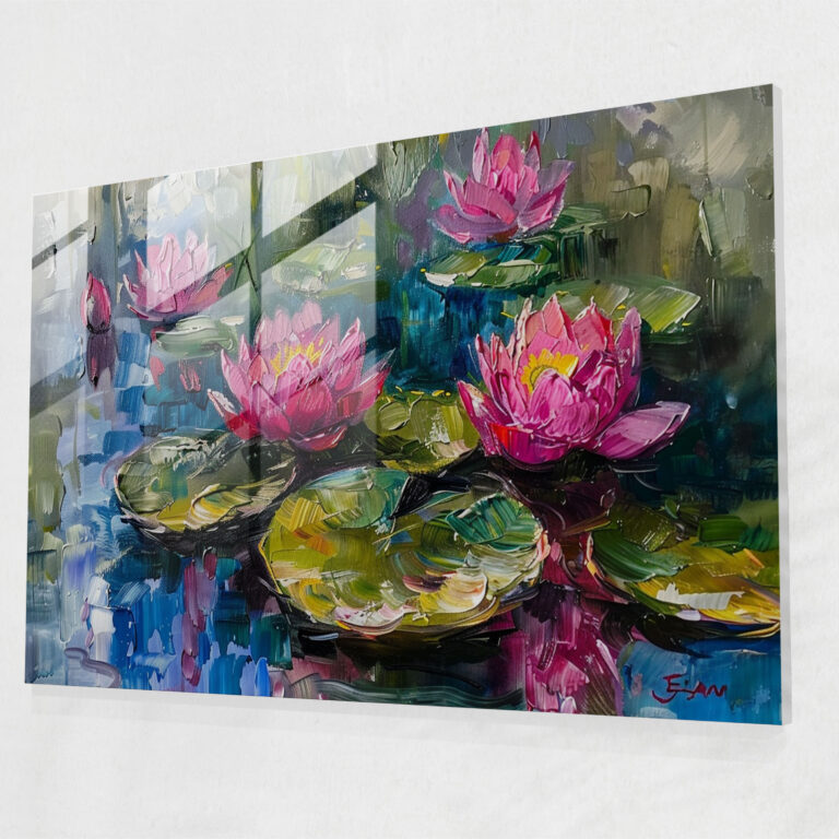 Impressionism Home Decoration: Water Lilies - Impressionism, Glass Wall Art, Home Decoration, Wall Decoration