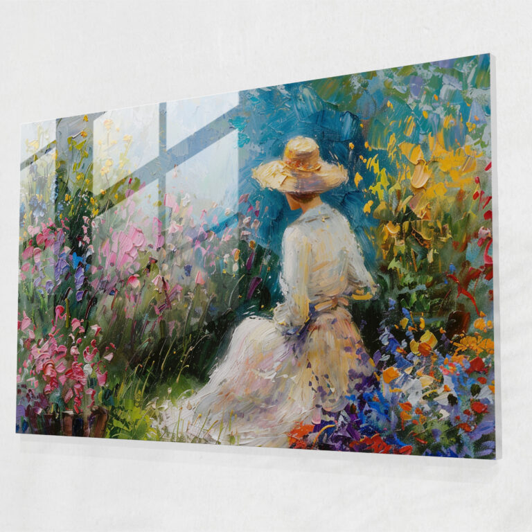 Impressionism Wall Decoration: Woman In Garden - Impressionism, Impressionism, Modern Art, Glass Wall Art