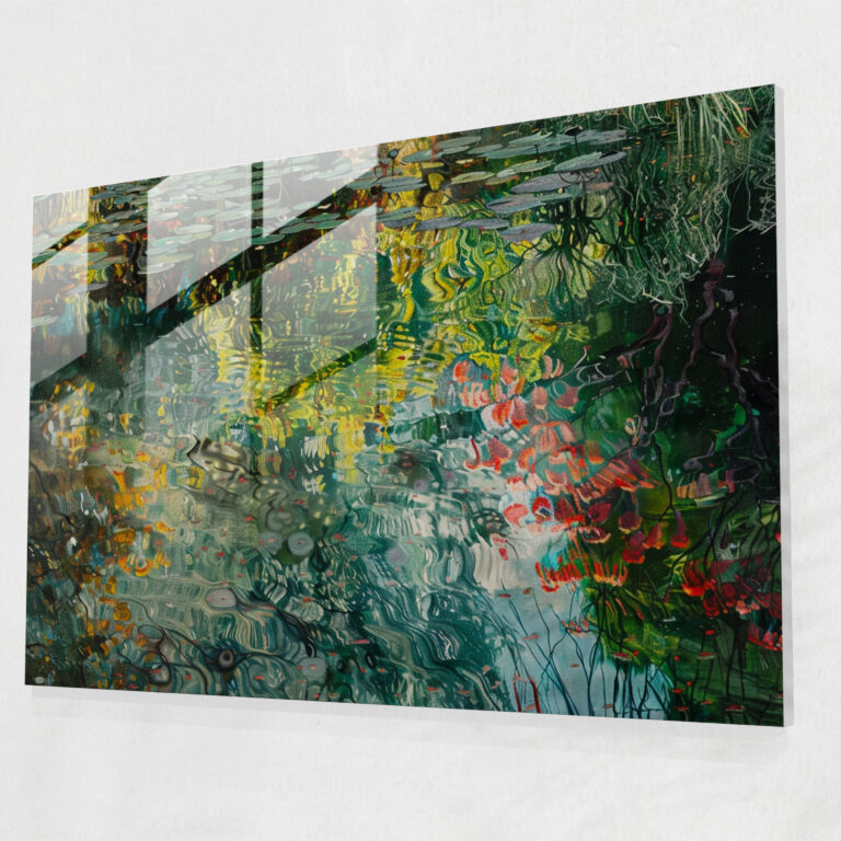 Impressionism Garden Scene Glass Decoration - Impressionism, Impressionism, Glass Print, Glass Wall Art