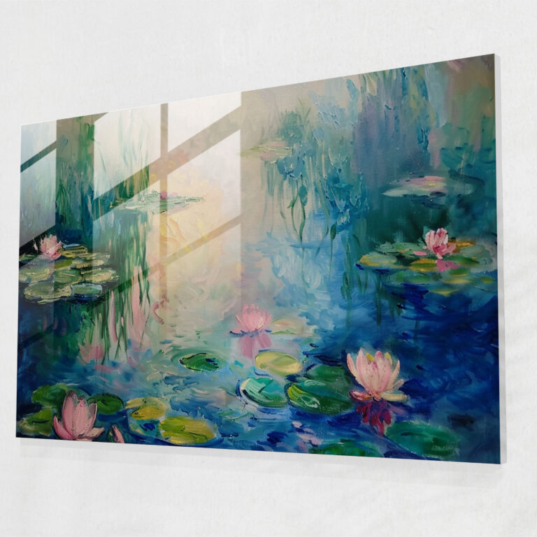 Impressionism Glass Wall Art - Monet's Water Lilies - Impressionism, Monet, Glass Wall Art, Impressionism