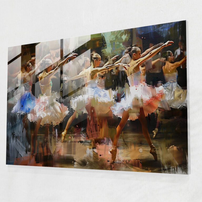 Impressionism Modern Art: Ballet Dancers - Impressionism, Wall Decoration, Glass Art, Ballet Dancers