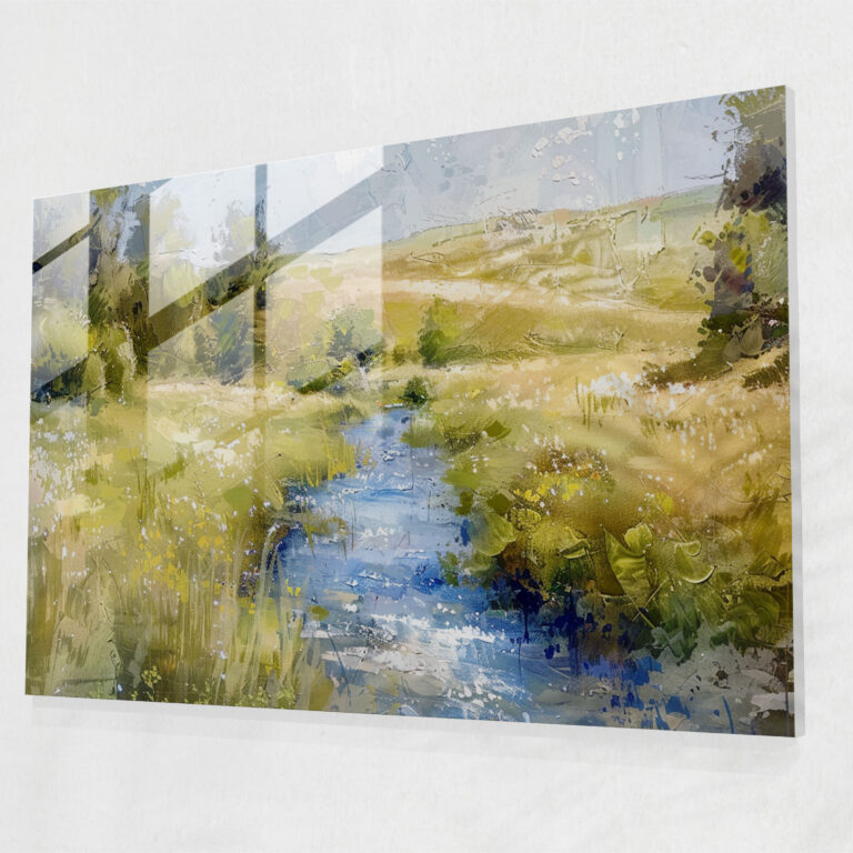 Impressionism Meadow Glass Wall Art - Impressionism, Wall Decoration, Impressionism, Glass Print