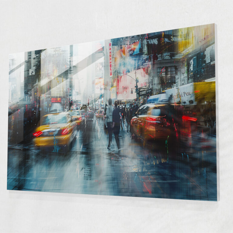 Impressionism Home Decoration - City Street Scene - Impressionism, City Art, Home Decoration, Impressionism