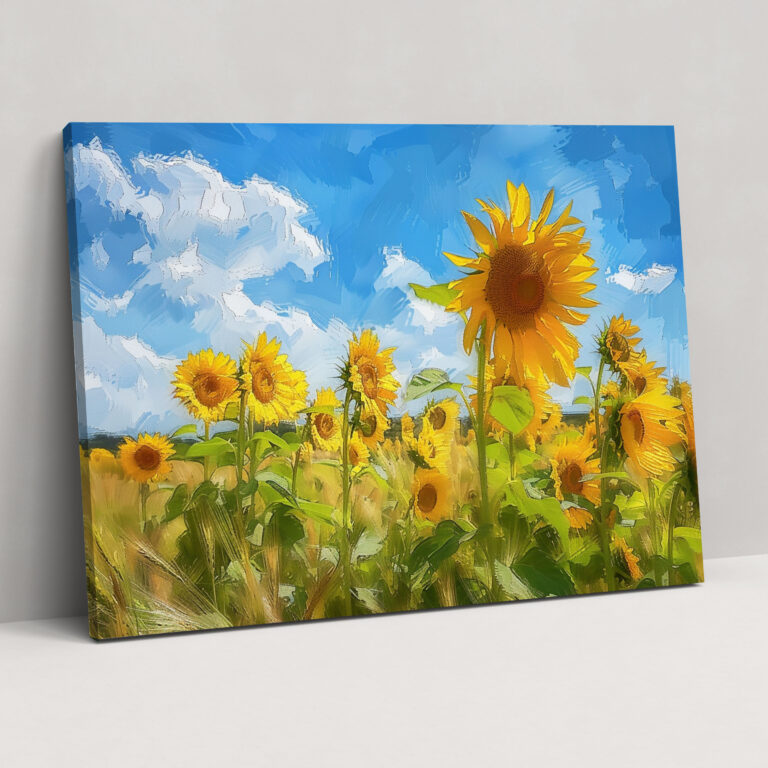 Impressionism Sunflower Field Wall Decoration - Impressionism, Wall Decoration, Home Decoration, Canvas