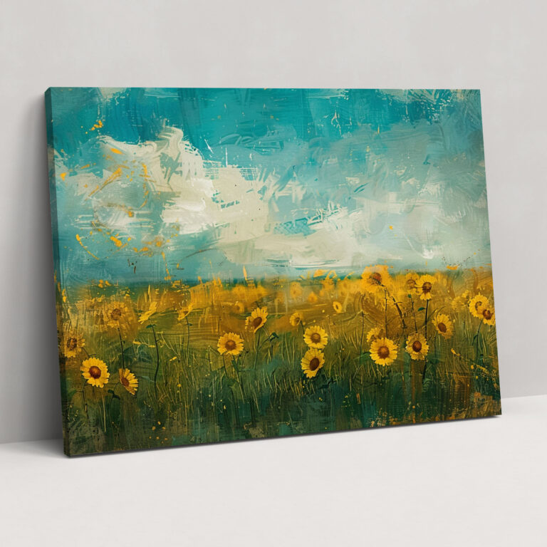 Impressionism Sunflower Field Wall Art - Impressionism, Wall Decoration, Impressionism, Home Decoration