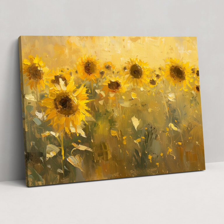 Sunflower Impressions Wall Decoration - Impressionism, Wall Decoration, Canvas, Golden Sunlight
