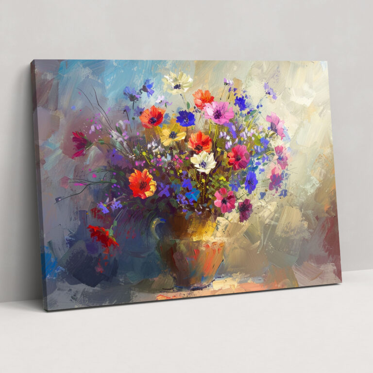 Wildflower Impressions Canvas Print - Impressionism, Wildflowers, Home Decoration, Impressionism