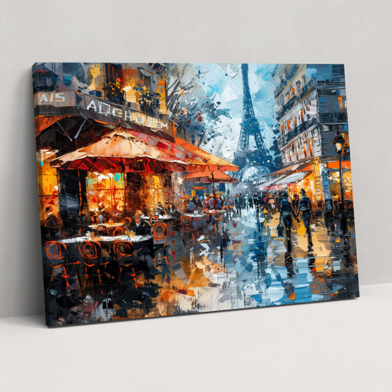 Impressionism Paris Street Scene Wall Art - Impressionism, Home Decoration, Canvas, Canvas Print